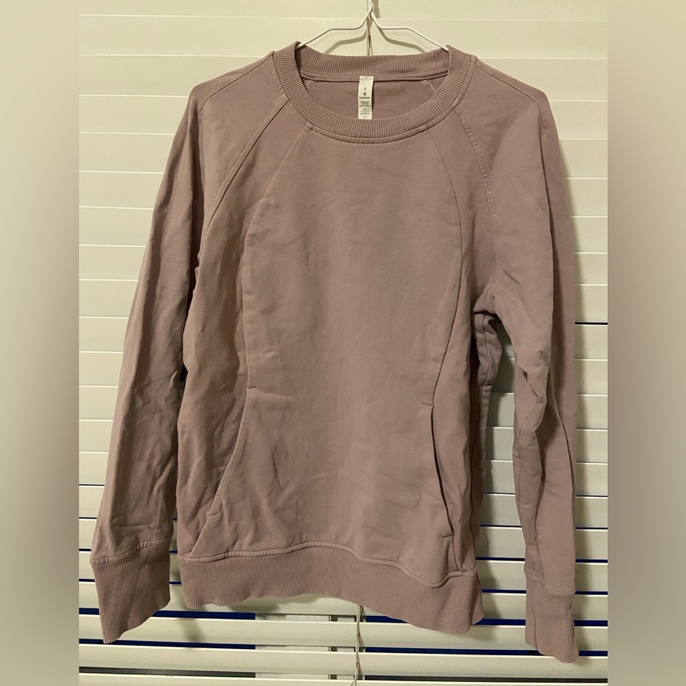 Light pink lululemon scuba crewneck